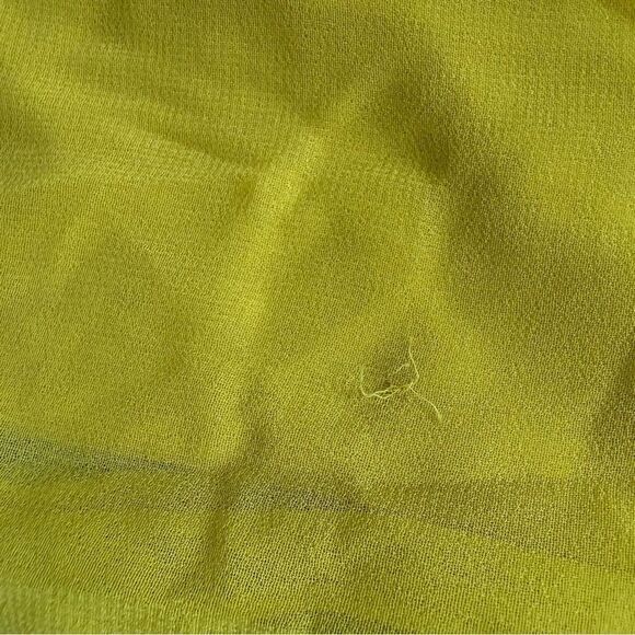 ASOS Bandeau Yellow Sleeveless Wide Leg Jumpsuit Chiffon Ruched Body - Picture 12 of 12